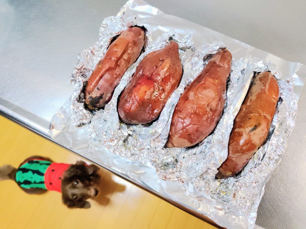 手作りケーキの材料・じっくり焼いた紅はるか