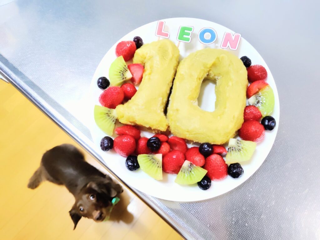 お誕生日ケーキ、食べる用の盛り付け