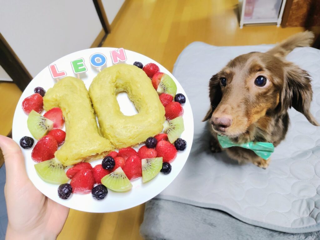 やっと食べれる紅はるかのお誕生日ケーキ