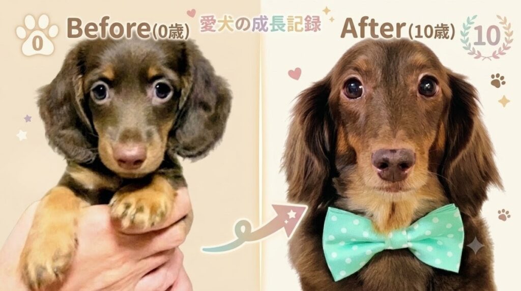 愛犬レオン10年間の成長