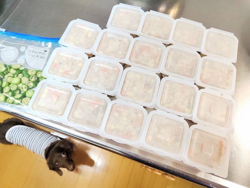 冷凍保存するレオン用の小分け野菜