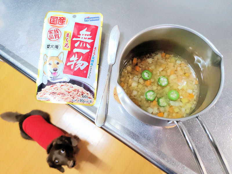 無一物まぐろと手作り野菜スープ